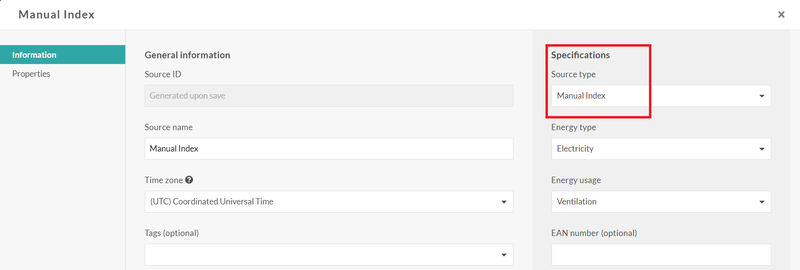 Manual Index Source Creation